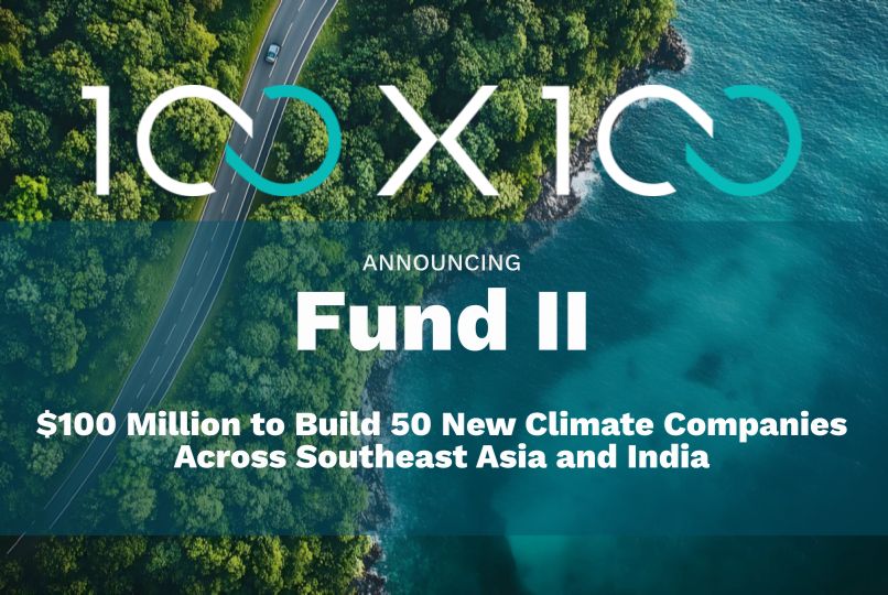 100x100 Launches $100 Million Fund II to Build 50 Climate Companies Across India and Southeast Asia